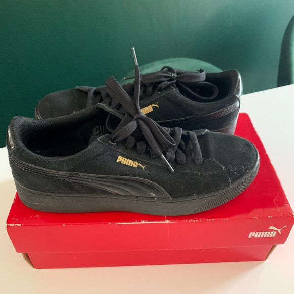 Puma Womens Vikky Platform Black Casual Shoes Sneakers Size 8 - Picture 1 of 4
